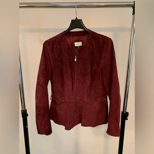 Burgundy Neiman Marcus leather jacket